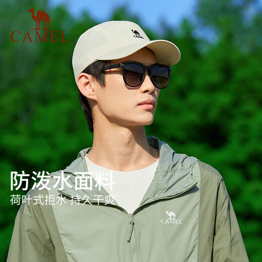 骆驼（CAMEL）速干棒球帽女2024春夏新款户外透气防晒遮阳鸭舌帽男大头围 174BARC637，黑色