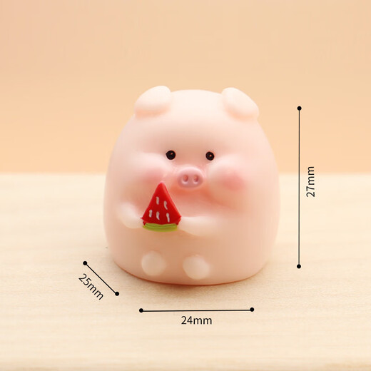 Pig resin small ornaments cartoon cute micro landscape simulation pig home mini handicraft car decoration flower pig + side lying pig