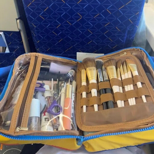 Cute cosmetic bag for women, super large capacity, portable travel 2024 new multi-functional partitioned cosmetics storage bag, girly pink cute contrasting color cosmetic bag