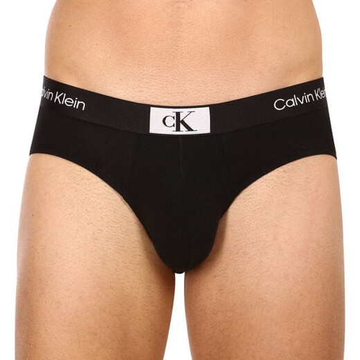 Calvin Klein Urlaubsgeburtstagsgeschenk Calvin Crane Herren komfortable Dreier-Pack-Slips Pheties NB3527A Schwarz/Schwarz/Orange DY6 M