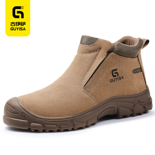 Guyisa (Guyisa) Schweißer Arbeitsschutzschuhe Herren-Laptop Anti-Smash Anti-PUNKTUR Leichtes Wear-Resistant Work Safety Shoes 3025G 43