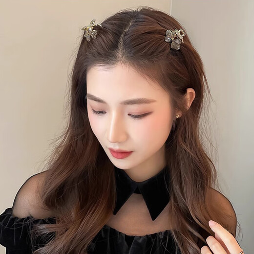 Xiangwan hairpin bow bangs clip small hairpin girl side clip small grab clip forehead side hairpin headband hair accessories