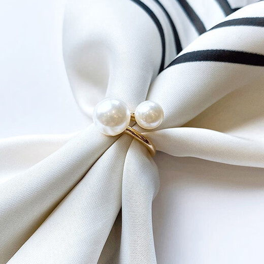 Fanny Rabbit high-end silk scarf buckle women's brooch autumn and winter shawl buckle tie corner knotted buckle versatile female small streamer ring buckle 3 pack silk scarf buckle-gift for girlfriend