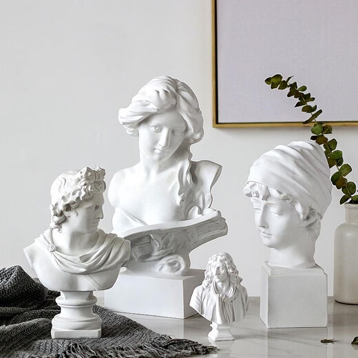 Xingyi Nordic figure sculpture ornaments David resin plaster statue art avatar wine cabinet home living room small decorations 30CM Moon Goddess Medium