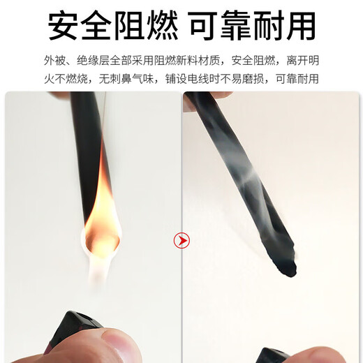 鼎献电线电缆 2.5平方铜芯 RVV两芯国标线 50米 PVC绝缘阻燃软线 京配 RVV2*2.5