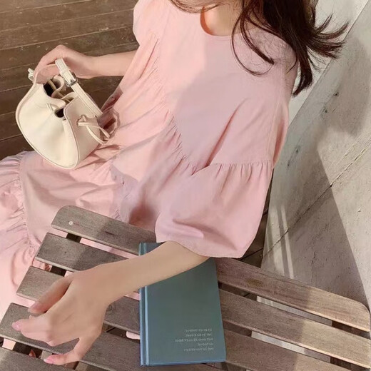 绫庭鹰孕妇装夏装夏天长裙子韩版欧美风夏季辣妈时尚孕妇装连衣裙女 黄色 L