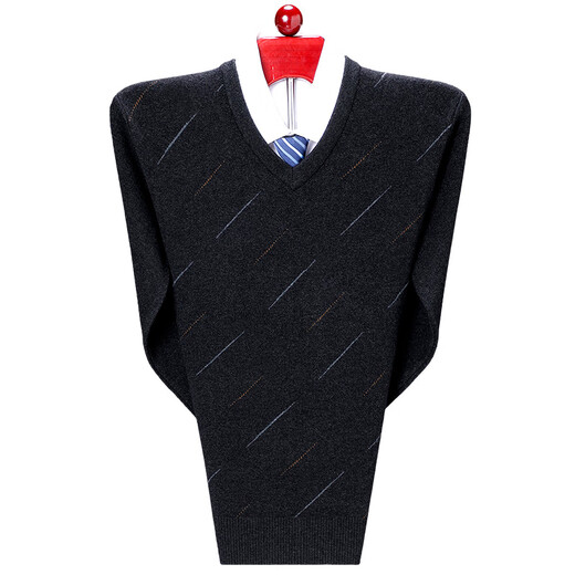 Hengyuanxiang Cardigan Männer 100 Strickjacken Männer mittleren Alters verdickter V-Ausschnitt-Winter-Hühnchen-Herzkragenpullover im mittleren Alter und ältere Männer 6626 Kamel 3xl 185170-190jin [Jin gleich 0,5 kg]