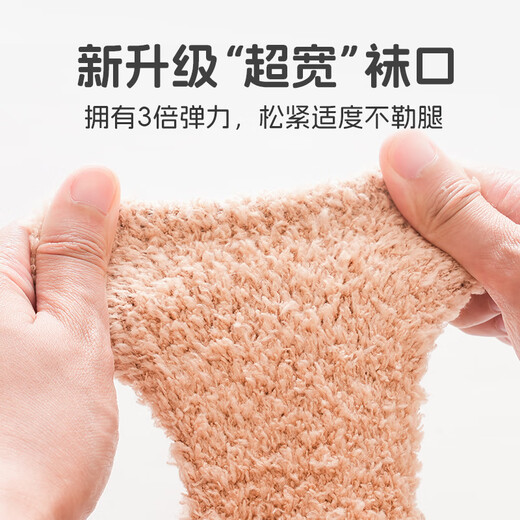 小博士秋冬婴儿宝宝儿童地板鞋袜珊瑚绒加绒家居防滑加厚保暖毛毛鞋冬季 棕色（老虎） 1双 0-6月（内长11CM）