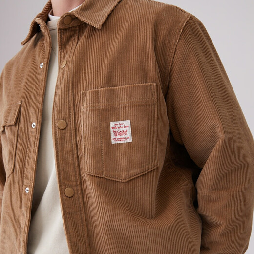 Levi's Levi's autumn and winter workwear Barn style men's American retro loose casual corduroy shirt jacket camel L