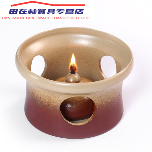 酒精灯煮茶炉酒精炉点都德茶点茶楼餐厅保温茶烧水壶围炉烤茶罐罐 红色干锅炉+1.5升不锈钢壶金色