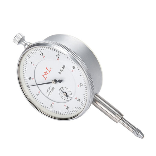 Shanggong mechanical dial indicator 0-10mm, surface diameter 60mm, level 1 white, earring back cover, graduation value 0.01, indicator pointer table BG1-10-1