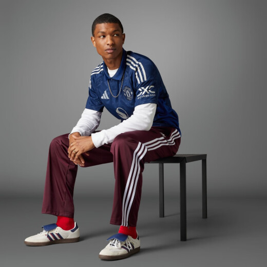 Adidas Manchester United Fan Edition Away Football Complete Crowneed Jersey Men's Summer's Adidas официально IU1390 Deep Indigo 4xl