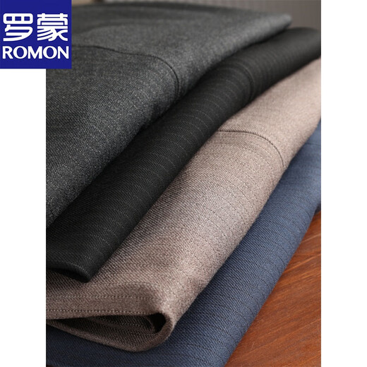 ROMON fashion striped suit suit men's business casual banquet wedding dress professional formal suit men's suit black (suit + trousers) XL 52 (125-138Jin Jin equals 0.5 kg)