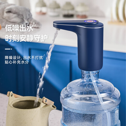 Royalstar water pump, bottled water, electric water dispenser, automatic water supply, high-power water pump, large barrel water pressure device, household mineral water pumping artifact, pure water barrel water dispenser, double pump model - high power + upgraded battery, durable battery life