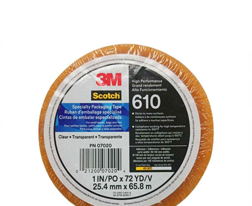 3M610-1PK百格测试胶带 附着力3M测试专用胶带 19/25.4MM 12.7MM宽*65.8米长 681胶带