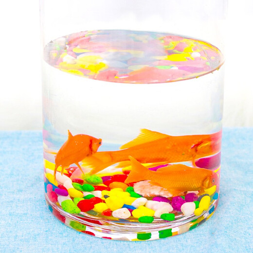 Gong Du Creative Desktop Fish Tank Ecological Round Glass Goldfish Tank Turtle Tank Mini Small Landscaping Home Aquarium Cylindrical Naked Tank Diameter 20CM Height 20CM