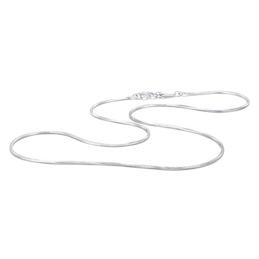 Mengjinyuan Platinum Necklace PT950 Platinum Plain Chain Snake Bone Chain Necklace Same Style as a Birthday Gift for Girlfriend 42cm - About 7.10g