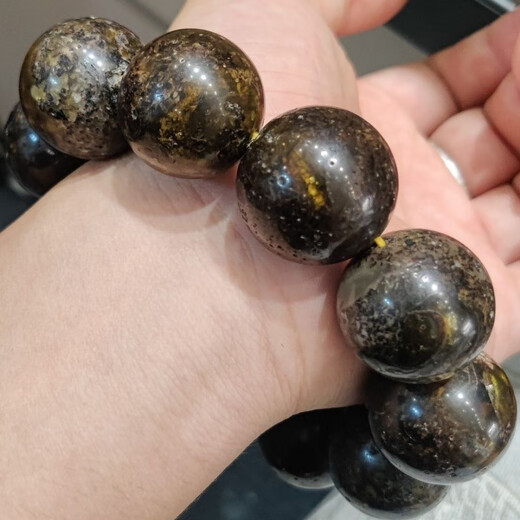 Ten-leaf natural medicinal amber bracelet, old medicine king amber, imperial beeswax Buddha beads 14+ Bodhi waist chain, natal Buddha play plate, natural medicinal amber bracelet 14mm+