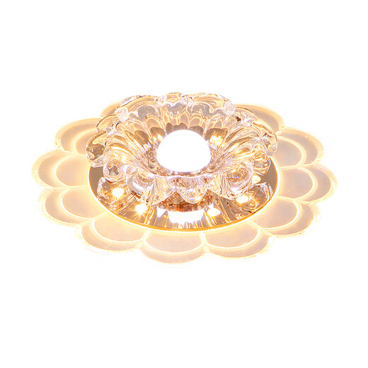 微伙客厅led射灯水晶过道灯走廊灯玄关灯嵌入式个性入户走道阳台筒灯 20CM-5W白光【明装】