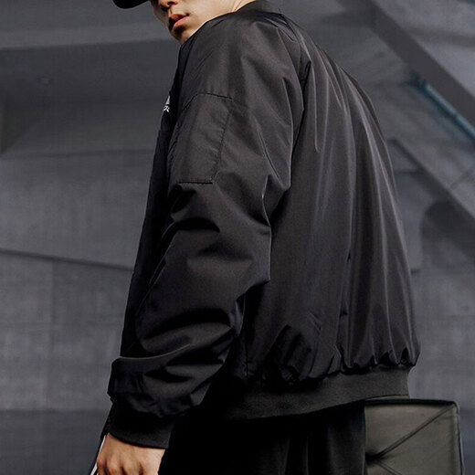 Adidas Cotton Veste Men's Winter Nouveau modèle Bomber Veste Collière debout Colliers Colliers Vestes sportives Veste en coton JN4855 Black L