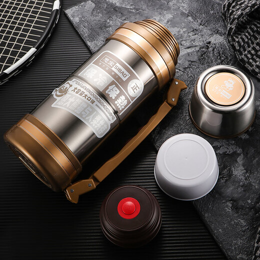 
Sibao Thermal Pot 304 stainless steel Panao B2 outdoor travel portable large capacity car kettle 2100ml Panao c2-1050ml Champagne golden