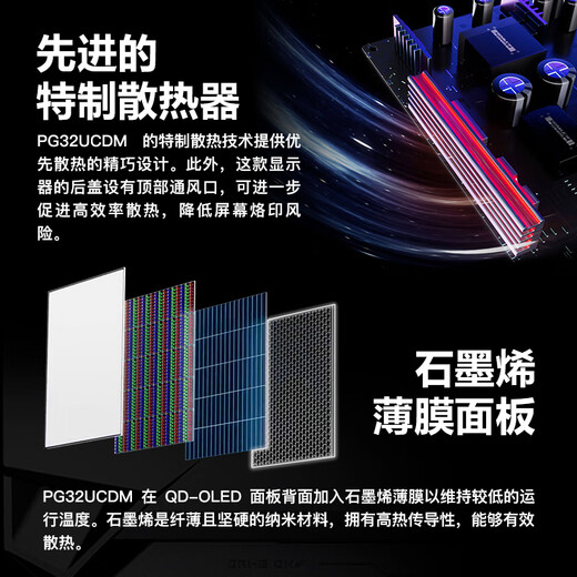 ASUS ROG PG32UCDM super 32-inch OLED display 4K display 240Hz display e-sports G-sync 0.03msGTG response Type-C HDR400