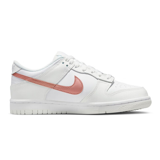 NIKE耐克男女鞋新款DUNK LOW复古滑板鞋 运动休闲鞋DH9765_100 白-金属红 35.5