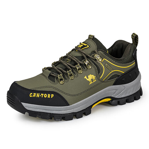 
Clearance and Size Fall Camel Men's Shoes Outdoor Hiking Shoes Genuine Leather Breathable Waterproof Non-Slip Sports and Leisure Hiking Shoes 14088 Gray 41