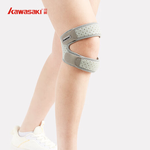 Kawasaki (KAWASAKI) patella belt badminton sports protective gear knee pads for men and women leggings stable restraint belt A3427 silver gray (pack of 2)