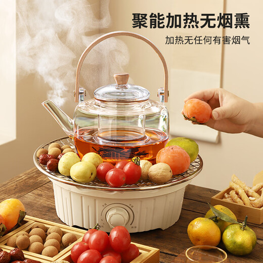 Yipot tea stove tea making set electric ceramic stove tea making equipment health indoor imitation charcoal fire smokeless gathering oven annual party gift
