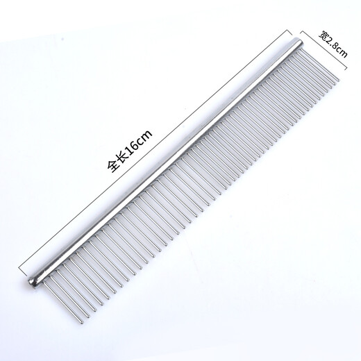 Kaooseen Pet Grooming Comb Teddy Knot Comb Stainless Steel Needle Comb Cat Hair Loss Flea Comb Dog Supplies Density Double Tooth Comb Small