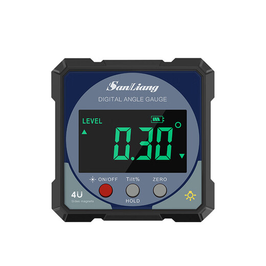 Three-quantity high-precision with dual laser and magnetic angle gauge level digital display inclinometer box electronic angle ruler JDH10 four-sided magnetic (with laser, rechargeable)