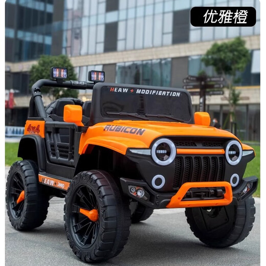 Das Elektrofahrzeug von Zhio Children's, Allradantrieb, Allrad-Offroad-Baby mit ferngesteuertem Spielzeugauto kann im Kinderwagen sitzen. Standard Graues Dual-Rad-Laufwerk + Fernbedienung + Schwung