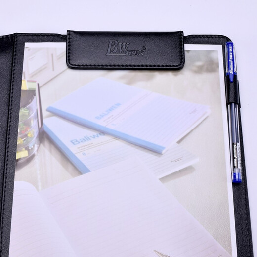 Bailiwen BL3884 red A4 leather document signing folder business ceremony folder contract folder negotiation agreement folder leather surface custom logo