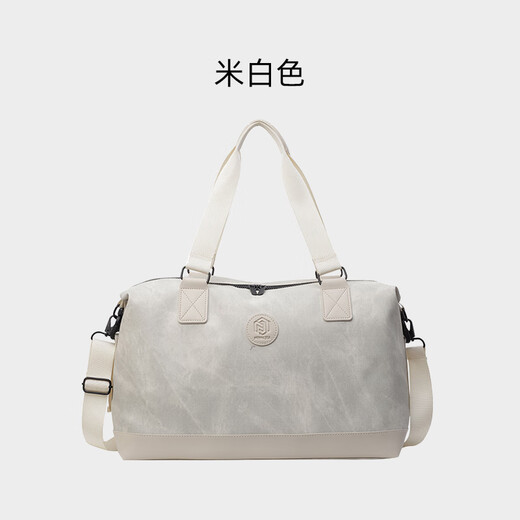 尔山集短途旅行包女时尚手提大容量轻便行李袋外出收纳包出差便携行李包 旅行包【米白色】