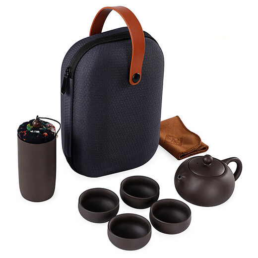 Yujiadao (YUJIADAO) purple sand kung fu tea set teapot home travel portable bag outdoor customer event gift including portable bag purple sand set