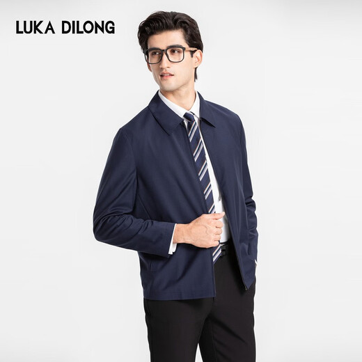 Luca Dilon шерстяная легкая роскошная весенне-осенняя тонкая одежда в стиле ретро шерстяная деловая мужская классическая куртка с лацканами темно-синяя 2XL 54