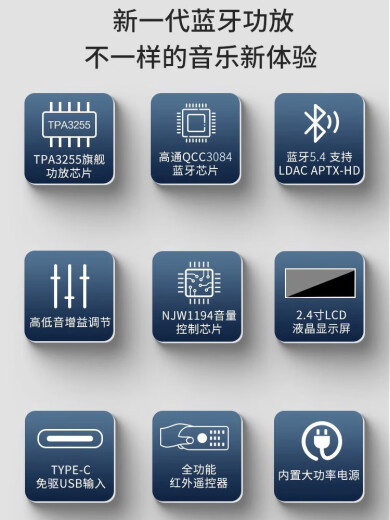 
BRZHIFI new model X30Z TPA3255 high-power hifi fever digital amplifier Qualcomm Bluetooth 5.4 remote control Home desktop amplifier