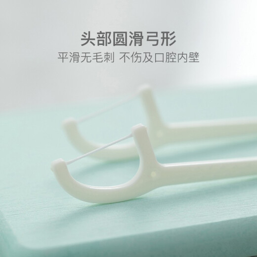 NetEase carefully selects dental floss picks, portable round cord/flat cord, optional, clean, smooth and not easy to hurt gums, professional teeth cleaning, multi-effect care, 50 pieces/box, flat cord, 4 boxes of dental floss picks