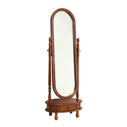 GrowDear (GrowDear) Mirador de aderezo espejo espejo de piso a techo Espejo de cuerpo completo Mirror americano Mirador de madera sólida Mezcla espejo espejo espejo tridimensional Mirador de cereza Mirror de aderezo