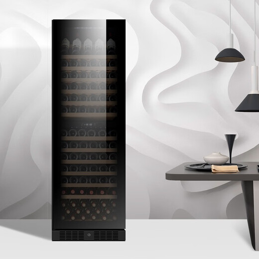 PULADI large capacity red wine cabinet constant temperature wine cabinet embedded air-cooled compressor home wine office refrigerator black full glass door dual temperature combination 832L 300 bottles