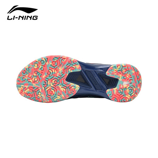 Li Ning (LI-NING) new badminton shoes for men and women, blade pro standard last professional competition anti-slip shock-absorbing carbon plate sports shoes AYAT005-2 navy blue 37 (225mm)