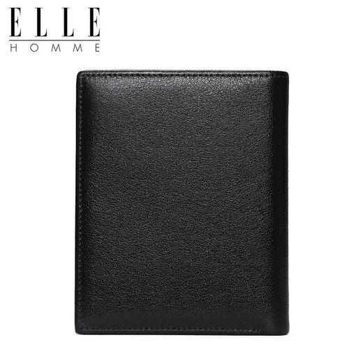
ELLE HOMME men's short wallet, top layer cowhide multi-purpose ticket clip, vertical wallet, 7530 birthday gift