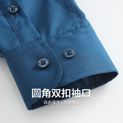 Shanshan (FIRS) plus samt warmes langärmeliges Hemd für Herrenkorallen Velvet Herbst Neues Festkörper-Shirt-Shirt 673 Pfauenblau 39