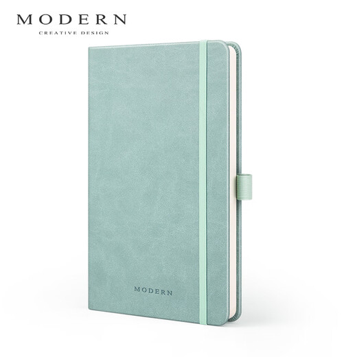 MODERN商务A5笔记本子皮面高档记事本带笔 创意手帐本 时尚会议笔记本子定制文具公司礼品企业刻字 典雅黑