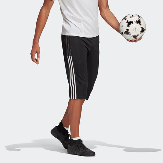阿迪达斯 （adidas）运动裤男裤2025夏季新款跑步健身足球训练休闲宽松舒适透气短裤 GM7375 黑色 M
