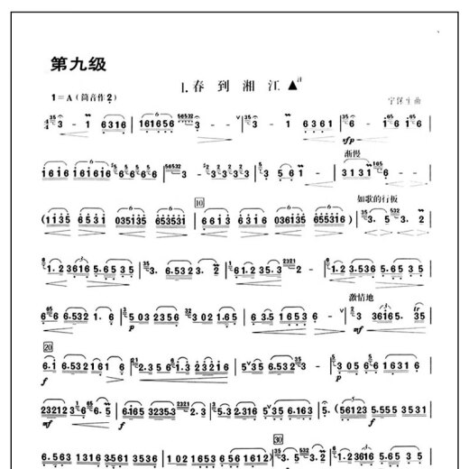 
Genuine Chinese Ethnic Orchestra Society Bamboo Flute Grading Collection Tutorial Level 9-10 4 National Ethnic Musical Instruments Association Performance Art Flute Textbook Ninth to Tenth Bamboo Flute Grading Exercise Practice Song Score