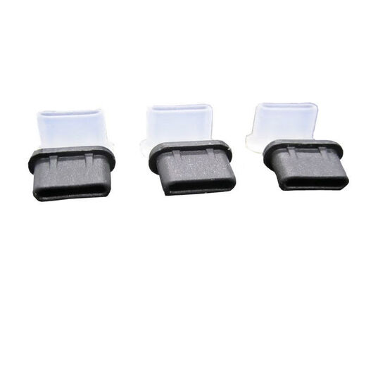 安俊晟适用于typec手机充电口防尘塞硅胶通用Type-c华为vivo小米8防尘塞 ##黑色1个#无# type-c单独充电口塞#硅胶
