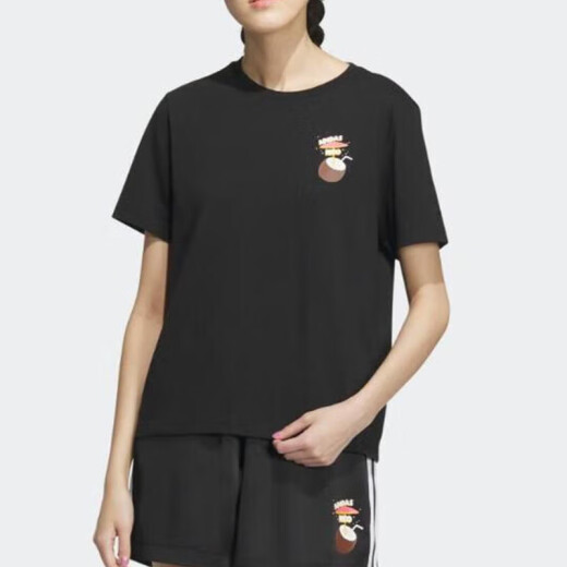 
Adidas NEO short-sleeved women's clothing 2025 summer fitness training sportswear casual breathable round neck T-shirt half-sleeved IP3878 black M Recommended 110-120Jin [Jin equals 0.5 kg]