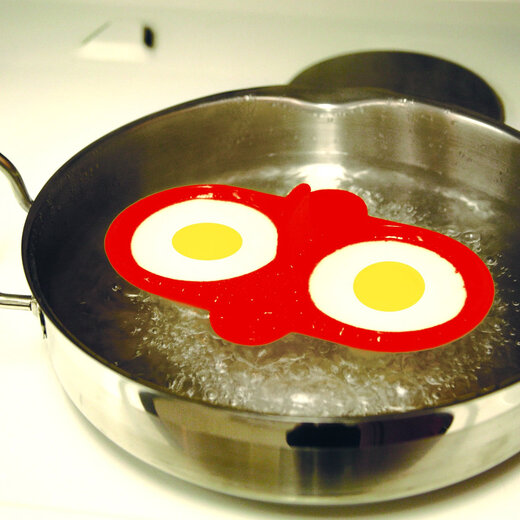 NorproSilicone Microwave Double Egg Poacher Red